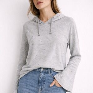 Generation Love NEW Heather Gray Storm Pearls Julien Studded Pullover SZ Large